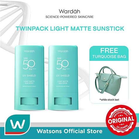 Jual DOUBLE Wardah UV Shield Light Matte Sun Stick Sunscreen Wajah