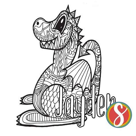 Free JAYDEN Coloring Page Stevie Doodles