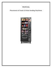 Complete Snack Proposal Docx Proposal Placement Of Snack Drink