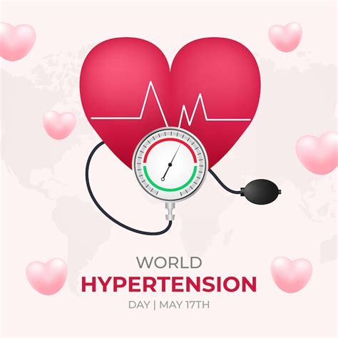 Premium Vector World Hypertension Day May Th With Heart Rate And