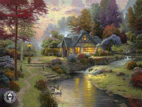 Thomas Kinkade Signed And Numbered Limited Edition Canvas Stillwater