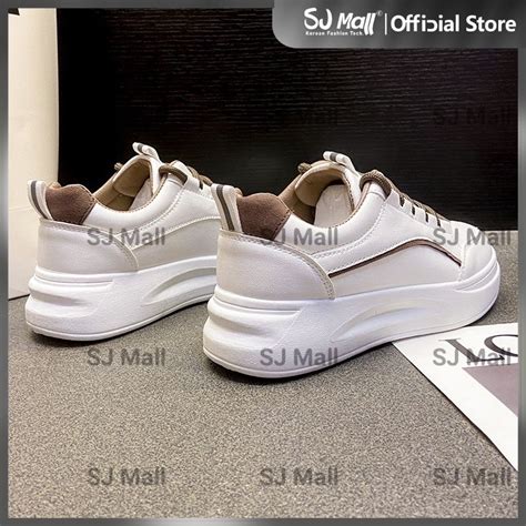 Korean High Cut White Rubber Shoes Sneakers For Women Shopee Philippines