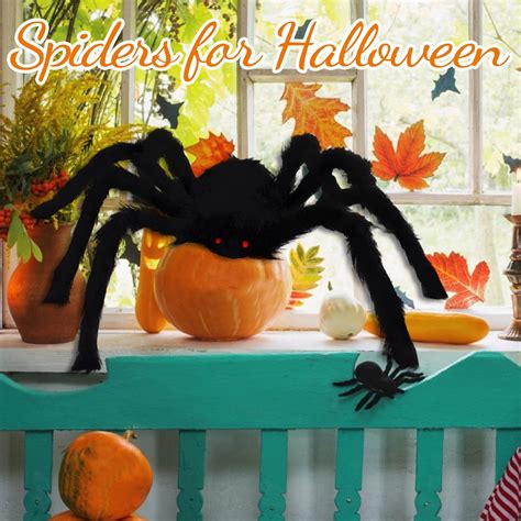 Aihimol Giant Spider Outdoor Halloween Decorations Realistic Large