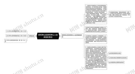 债权转让后债权转让人应承担的责任思维导图编号p7184012 Treemind树图