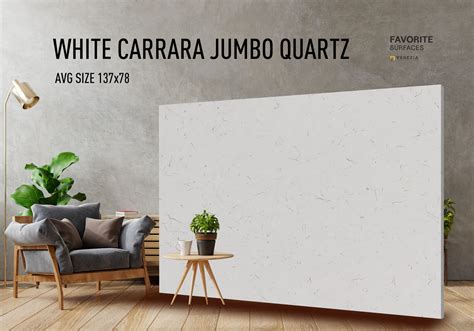 White Carrara Jumbo Quartz In Stock Venezia Surfaces Venezia Stone