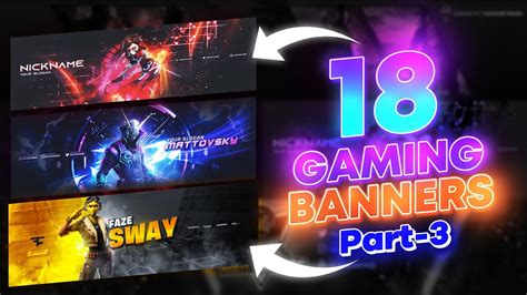 Top 18 Best Gaming Banner Template Fully Editable Psd Photoshop