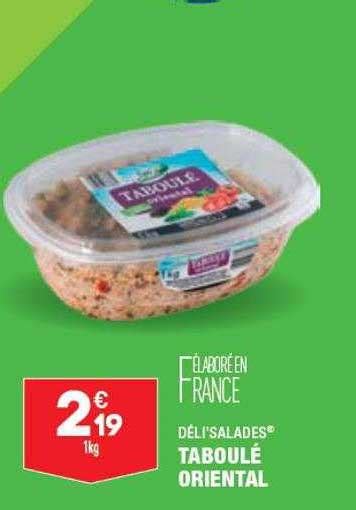 Promo Taboulé Oriental Déli salades chez Aldi iCatalogue fr