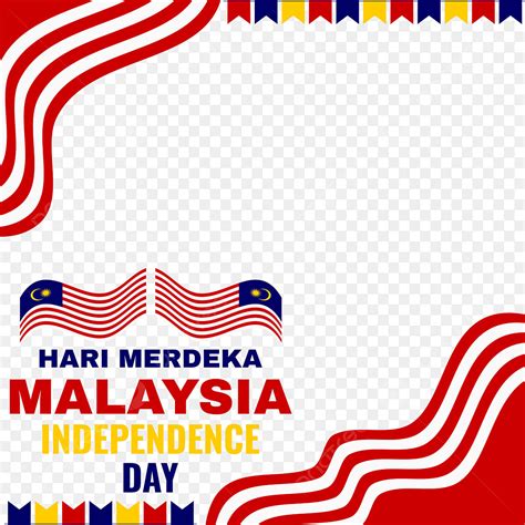 Twibbon Frame Hari Merdeka Malaysia Independence Day With Ribbon Malaysia Merdeka Ribbon Flag