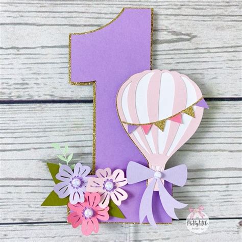 Hot Air Balloon Cake Topper Up Up And Away Cake Topper Hot Etsy
