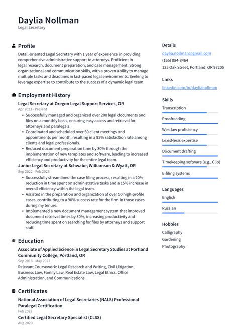 Top Legal Secretary Resume Objective Examples Resumecat