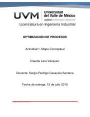 A1 CLV pdf Licenciatura en Ingeniería Industrial OPTIMIZACIÓN DE