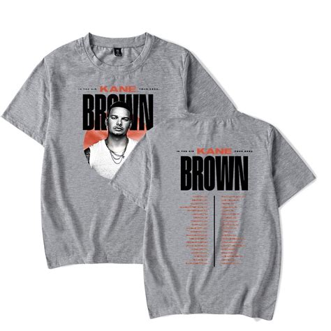 Kane Brown T-shirts IN THE AIR TOUR 2024 concert Merch print Unisex Trend Casual Short Sleeve ...