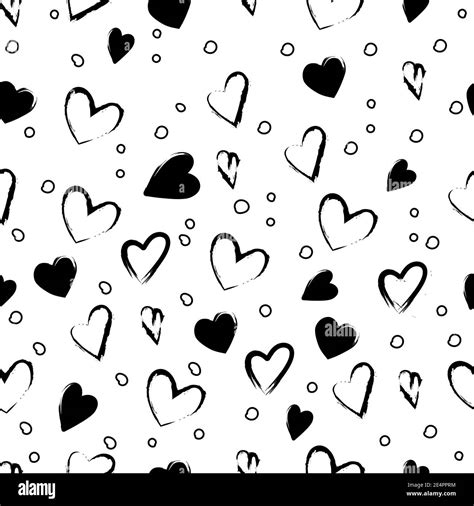 Valentine's day, black hearts seamless pattern Stock Vector Image & Art - Alamy