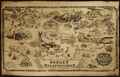 Ocarina of Time Hyrule Map Poster - Etsy