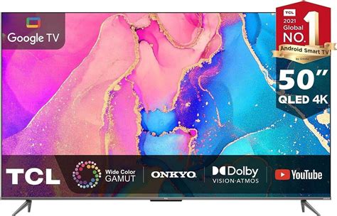 TCL 50 Inch TV 4K Ultra HD QLED Smart TV Dolby Vision IQAtmos HDR 10 ...