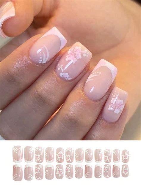 Pi Ces Ongles Carr S Moyens Faux Ongles Blancs Cr Atifs Et L Gants