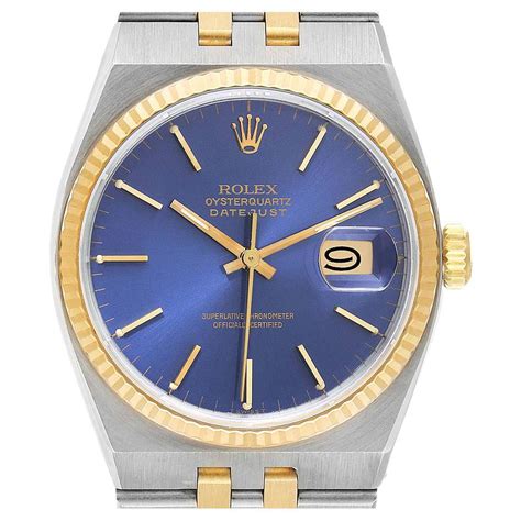 Rolex Oysterquartz Datejust Steel Yellow Gold Men S Watch 17013 At 1stDibs