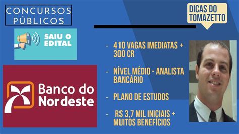 Vagas Imediatas Cr Saiu O Edital Do Concurso Bnb Banco Do