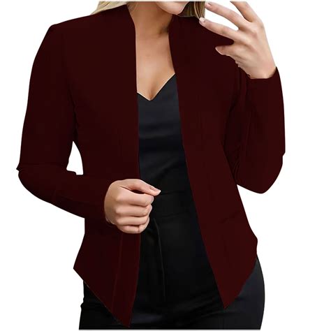 Blazers For Women Fashion Casual Plus Size Pullover Long Sleeve Workout