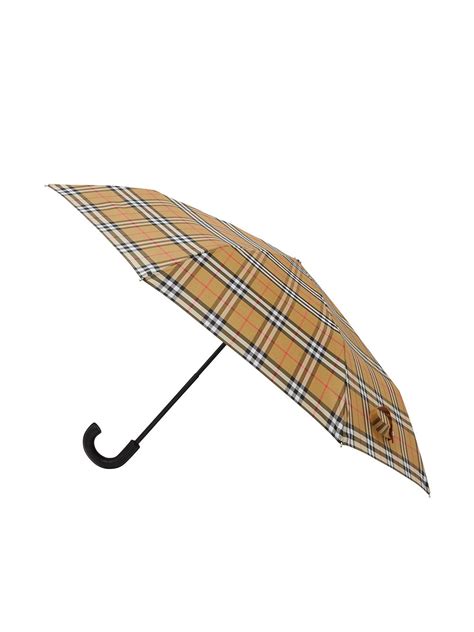 Burberry Vintage Check Folding Umbrella Brown FARFETCH UK