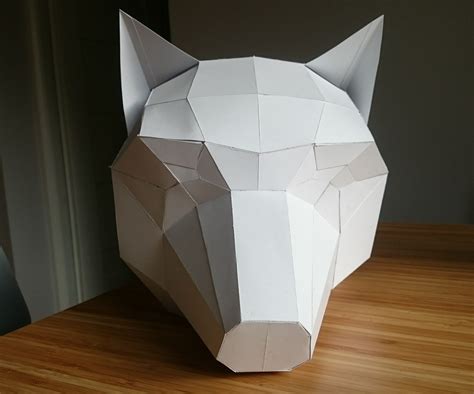 Papercraft Low Poly Wolf Mask 6 Steps With Pictures Instructables