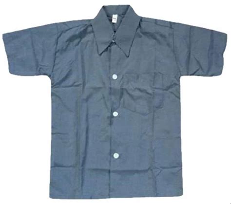 Grey Poly Cotton Government School Uniform Shirt Size Small At Best
