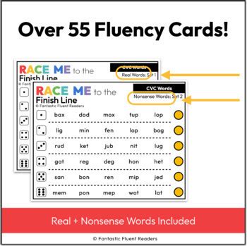 Decoding Drills Cvc Words Real And Nonsense Word Fluency Tpt