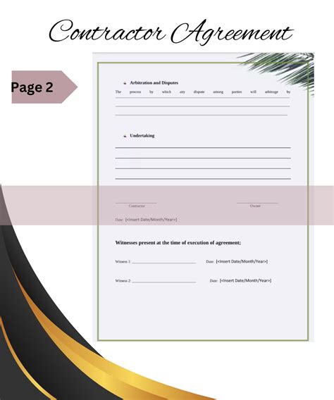 Contractor Agreement Template, Contract Template, Construction Template ...