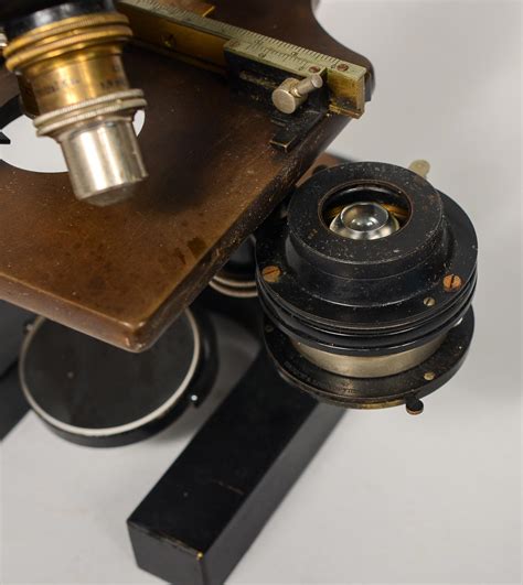 Early 20th Century Bausch And Lomb Jug Handle Microscope For Sale At