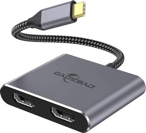 Jp Usb C Hdmi 変換アダプタ 4k60hz 2 In 1 Usb Type C デュアル Hdmi ハブ