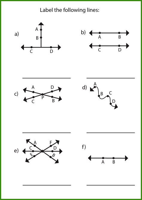 Free Lines Rays And Line Segments Worksheet 10 Pages Worksheets