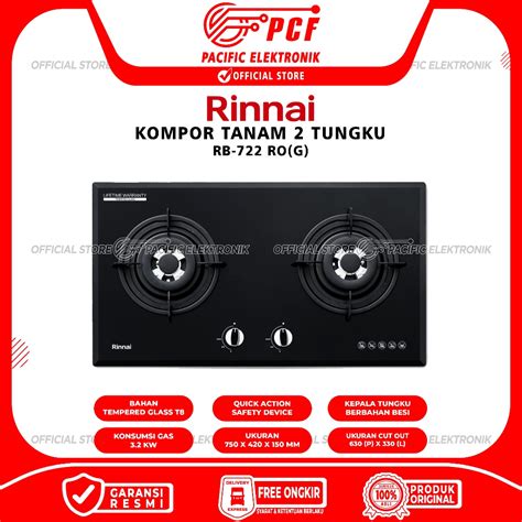 Jual Kompor Gas Tanam Rinnai Kaca Tungku Rb Ro G Rog Ro