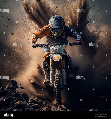 motocross jump sport dirt background illustration Stock Photo - Alamy