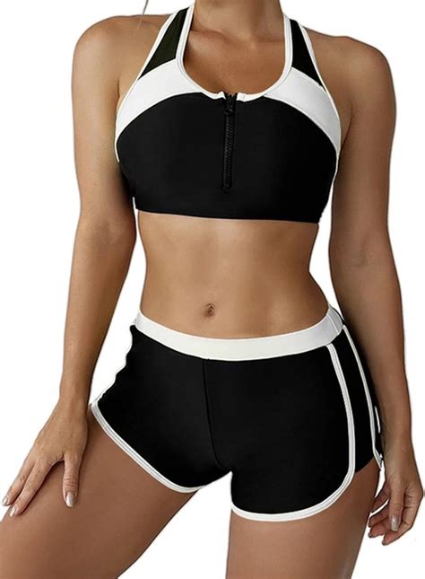 Sportieve Bikini Badpak Sport Zwemsport Dames Zwart Zwembroek Bol