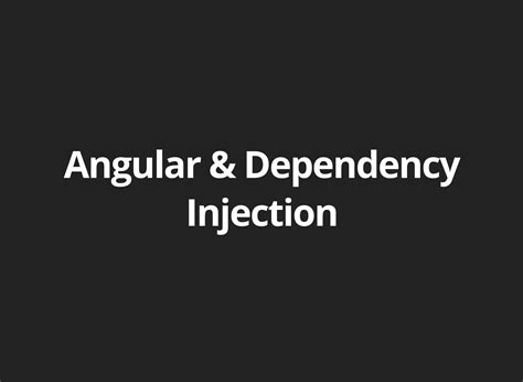 Dependency Injection Pattern In Angular Ppt