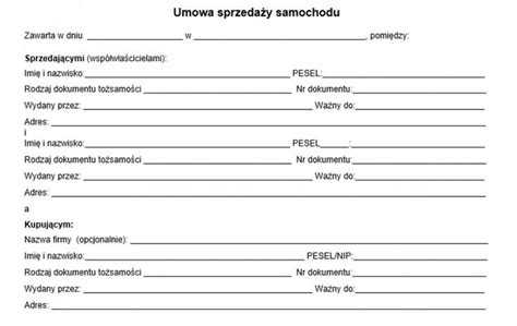 Umowa kupna sprzedaży samochodu współwłaściciel Sheet music