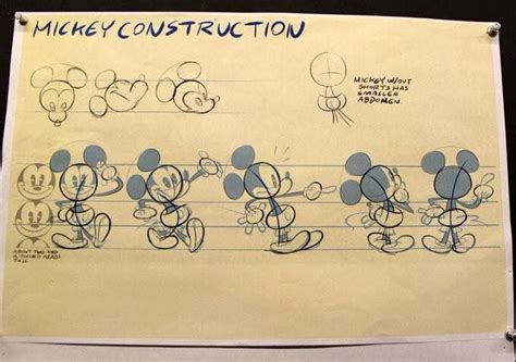 Disneys Mickey Mouse Model Sheet Disney 2013 Cartoon Tekeningen