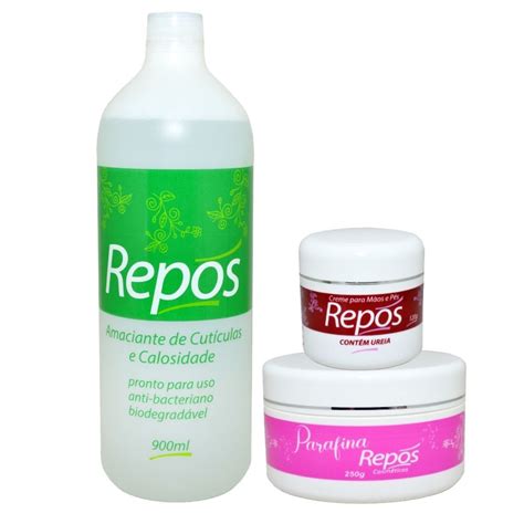 Kit Spa Repos Amaciante Cuticulas E Calosidades Litros Parafina