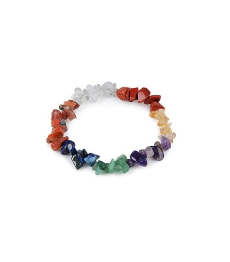 Pulsera Chakras Natural Chip El Stica Tierradegemas