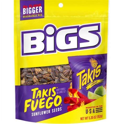 Bigs Takis Fuego Hot Chili Lime Flavor Sunflower Seeds 5 35 Ounce 12 Per Case 12 5 35 Ounce