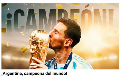 Mundial Qatarportada Sport Argentina Campeona Del Mundo