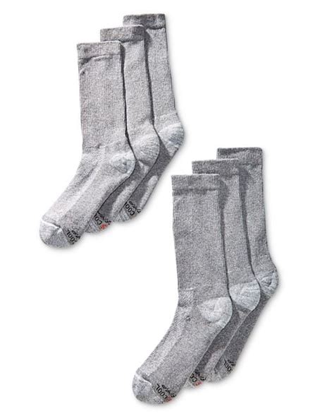 Hanes 6-pk. X-temp Crew Socks in Gray for Men | Lyst