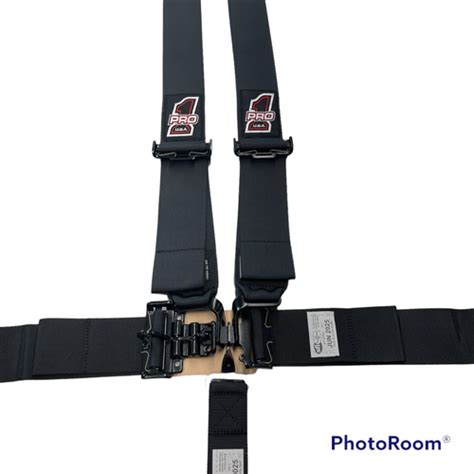 Latch Link Safety Harness Seat Belts 5pt Black