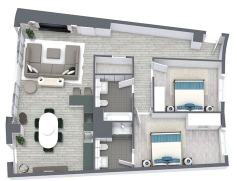 2 Bedroom Floor Plan Design | Viewfloor.co