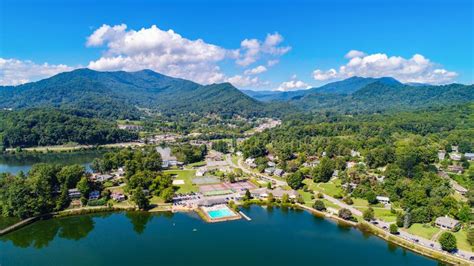 Aerial View of Lake Junaluska Stock Photo - Image of carolina, smoky: 128286138