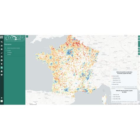 TerraVisu Indices de position sociale dans les écoles à partir de