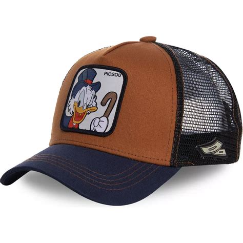 Capslab Scrooge McDuck SCR1 Disney Brown And Navy Blue Trucker Hat