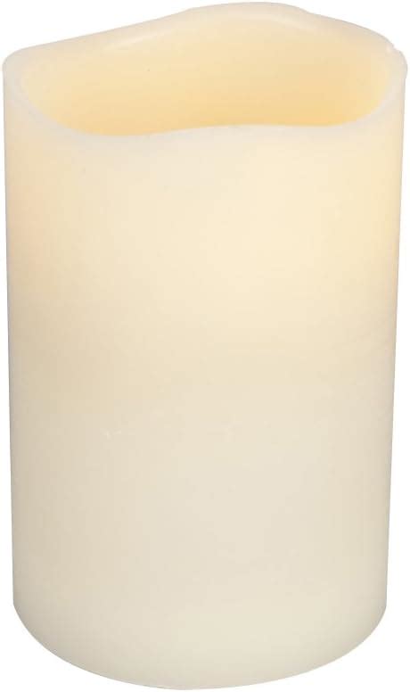 Gerson 6 Large Beige Bisque Led Lighted Battery Operated Flameless Wax Vanilla