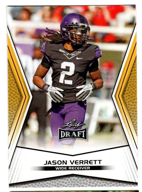 Leaf Draft Jason Verrett Rookie Football Card Ebay