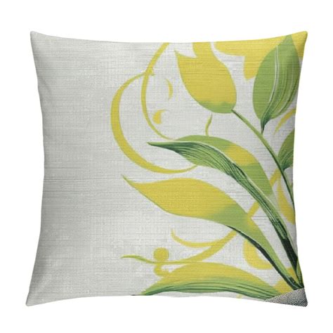 Dvbnli Green Throw Pillow Cushion Cover Exotic Tree Branches With